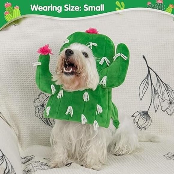 Cyeollo Large Dog Costume Cute Cactus Dog Cosplay Funny Costumes Halloween - Picture 3 of 6